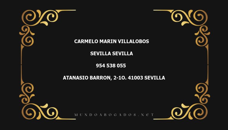 abogado Carmelo Marin Villalobos en la localidad de Sevilla