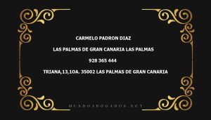 abogado Carmelo Padron Diaz en la localidad de Las Palmas de Gran Canaria