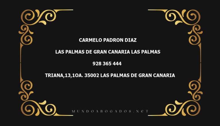 abogado Carmelo Padron Diaz en la localidad de Las Palmas de Gran Canaria