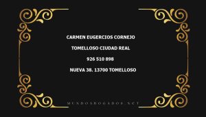 abogado Carmen Eugercios Cornejo en la localidad de Tomelloso