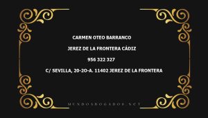 abogado Carmen Oteo Barranco en la localidad de Jerez de la Frontera