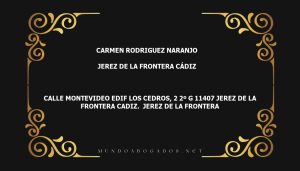 abogado Carmen Rodriguez Naranjo en la localidad de Jerez de la Frontera