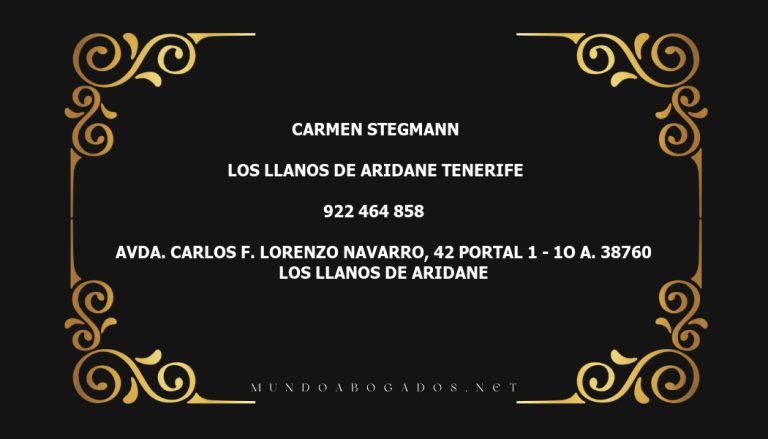 abogado Carmen Stegmann en la localidad de Los Llanos de Aridane