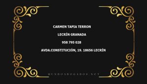 abogado Carmen Tapia Terron en la localidad de Lecrín