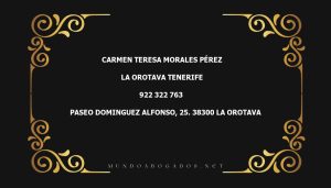 abogado Carmen Teresa Morales Pérez en la localidad de La Orotava