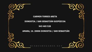 abogado Carmen Torres Areta en la localidad de Donostia / San Sebastián