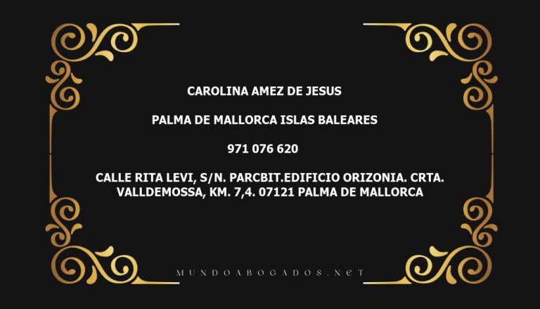 abogado Carolina Amez De Jesus en la localidad de Palma de Mallorca