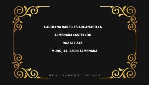 abogado Carolina Barelles Argamasilla en la localidad de Almenara