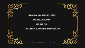 abogado Carolina Carnerero Lopez en la localidad de Lucena