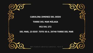 abogado Carolina Jimenez Del Dedo en la localidad de Torre del Mar