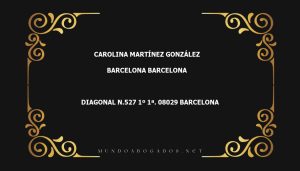 abogado Carolina Martínez González en la localidad de Barcelona