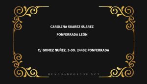 abogado Carolina Suarez Suarez en la localidad de Ponferrada