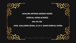 abogado Catalina Antonia Asensio Gomez en la localidad de Huércal-Overa