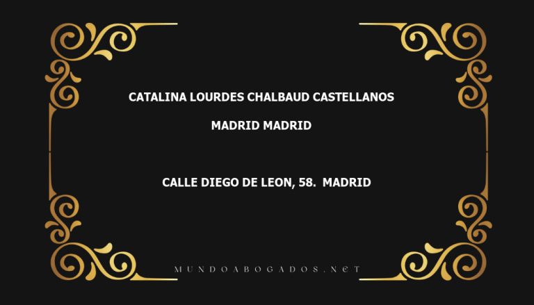 abogado Catalina Lourdes Chalbaud Castellanos en la localidad de Madrid