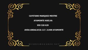 abogado Cayetano Marquez Mestre en la localidad de Ayamonte