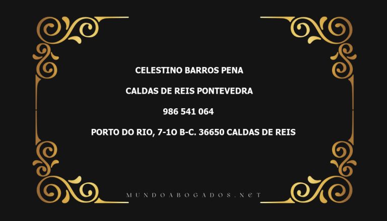 abogado Celestino Barros Pena en la localidad de Caldas de Reis