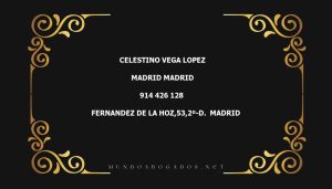 abogado Celestino Vega Lopez en la localidad de Madrid