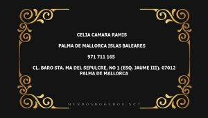 abogado Celia Camara Ramis en la localidad de Palma de Mallorca