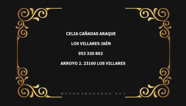 abogado Celia Cañadas Araque en la localidad de Los Villares