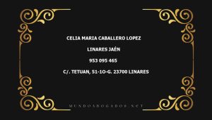 abogado Celia Maria Caballero Lopez en la localidad de Linares