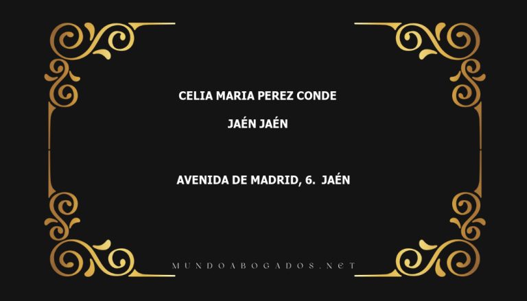 abogado Celia Maria Perez Conde en la localidad de Jaén