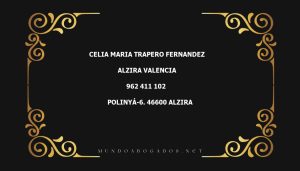 abogado Celia Maria Trapero Fernandez en la localidad de Alzira