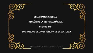 abogado Celia Ramos Cabello en la localidad de Rincón de la Victoria