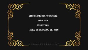 abogado Celso Lopezosa Rodríguez en la localidad de Jaén