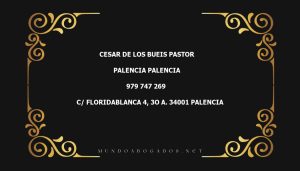 abogado Cesar De Los Bueis Pastor en la localidad de Palencia