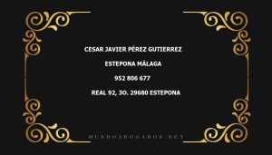 abogado Cesar Javier Pérez Gutierrez en la localidad de Estepona