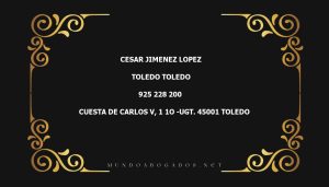 abogado Cesar Jimenez Lopez en la localidad de Toledo