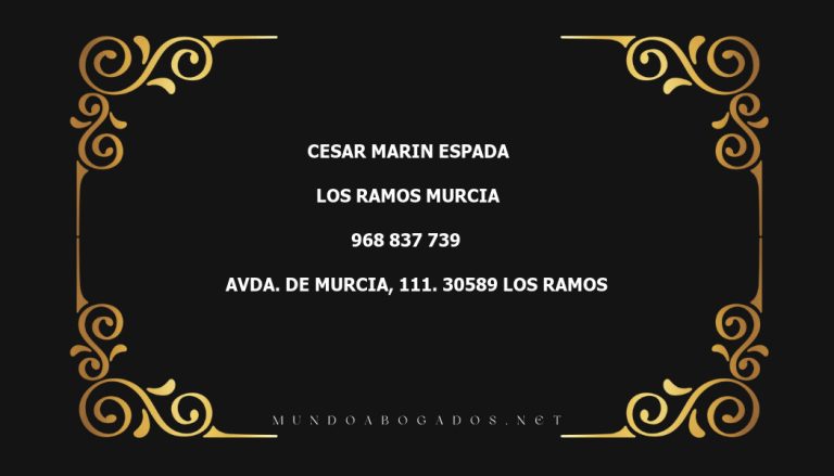 abogado Cesar Marin Espada en la localidad de Los Ramos