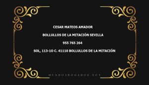 abogado Cesar Mateos Amador en la localidad de Bollullos de la Mitación