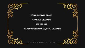 abogado César Octavio Bravo en la localidad de Granada