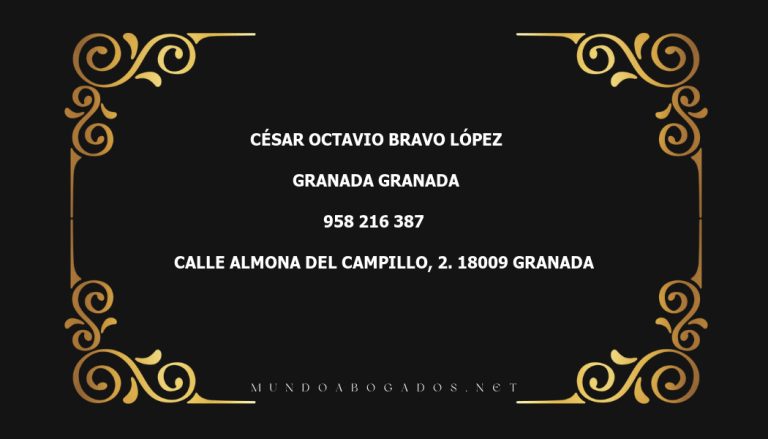 abogado César Octavio Bravo López en la localidad de Granada