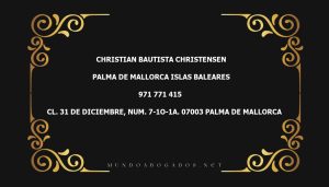 abogado Christian Bautista Christensen en la localidad de Palma de Mallorca