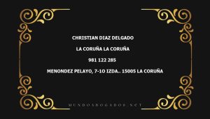 abogado Christian Diaz Delgado en la localidad de La Coruña