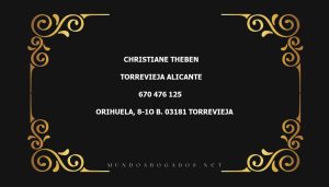 abogado Christiane Theben en la localidad de Torrevieja