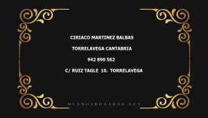 abogado Ciriaco Martinez Balbas en la localidad de Torrelavega