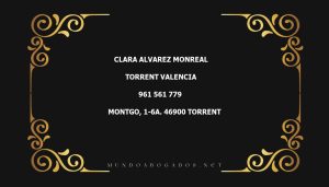 abogado Clara Alvarez Monreal en la localidad de Torrent