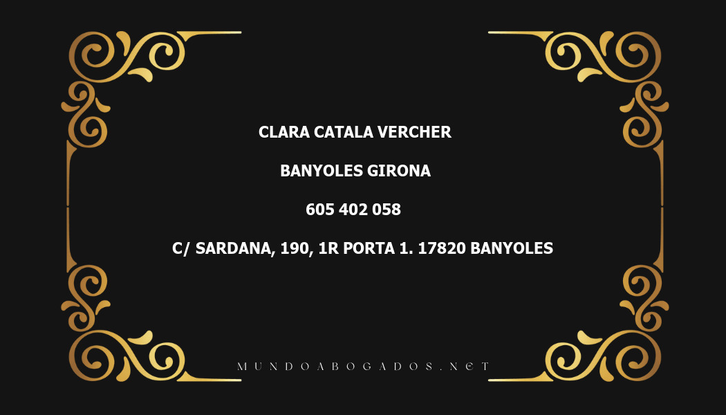 abogado Clara Catala Vercher en la localidad de Banyoles