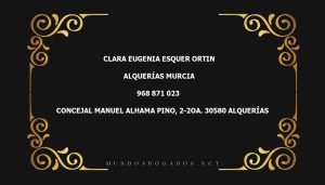 abogado Clara Eugenia Esquer Ortin en la localidad de Alquerías