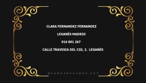 abogado Clara Fernandez Fernandez en la localidad de Leganés