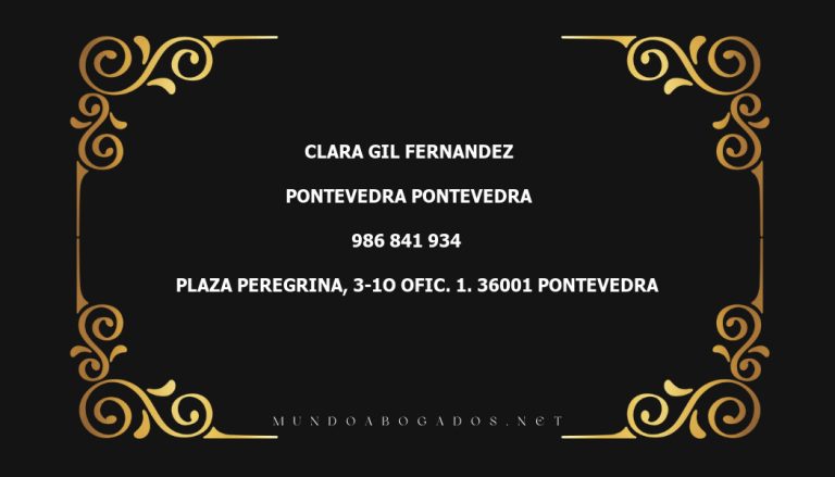 abogado Clara Gil Fernandez en la localidad de Pontevedra