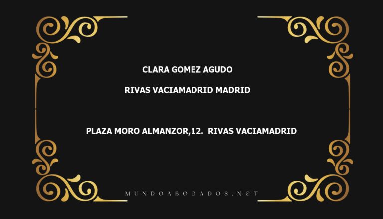 abogado Clara Gomez Agudo en la localidad de Rivas Vaciamadrid