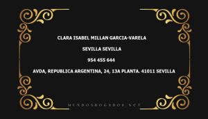 abogado Clara Isabel Millan Garcia-Varela en la localidad de Sevilla