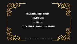 abogado Clara Pedregosa Garcia en la localidad de Linares