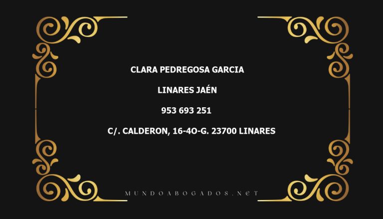 abogado Clara Pedregosa Garcia en la localidad de Linares