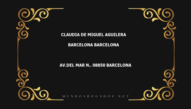 abogado Claudia De Miguel Aguilera en la localidad de Barcelona