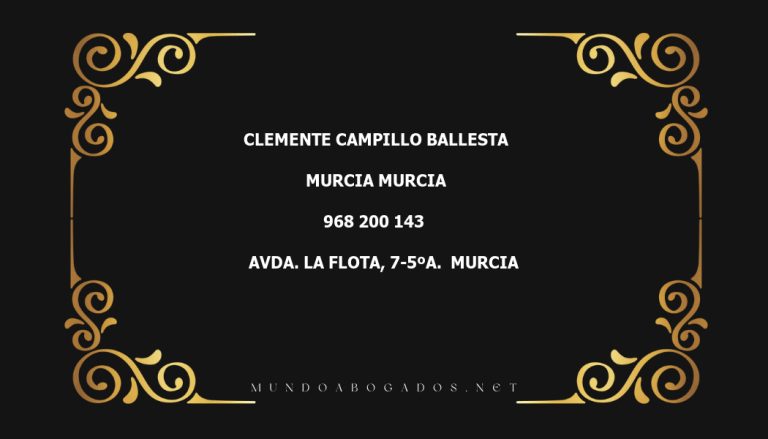 abogado Clemente Campillo Ballesta en la localidad de Murcia